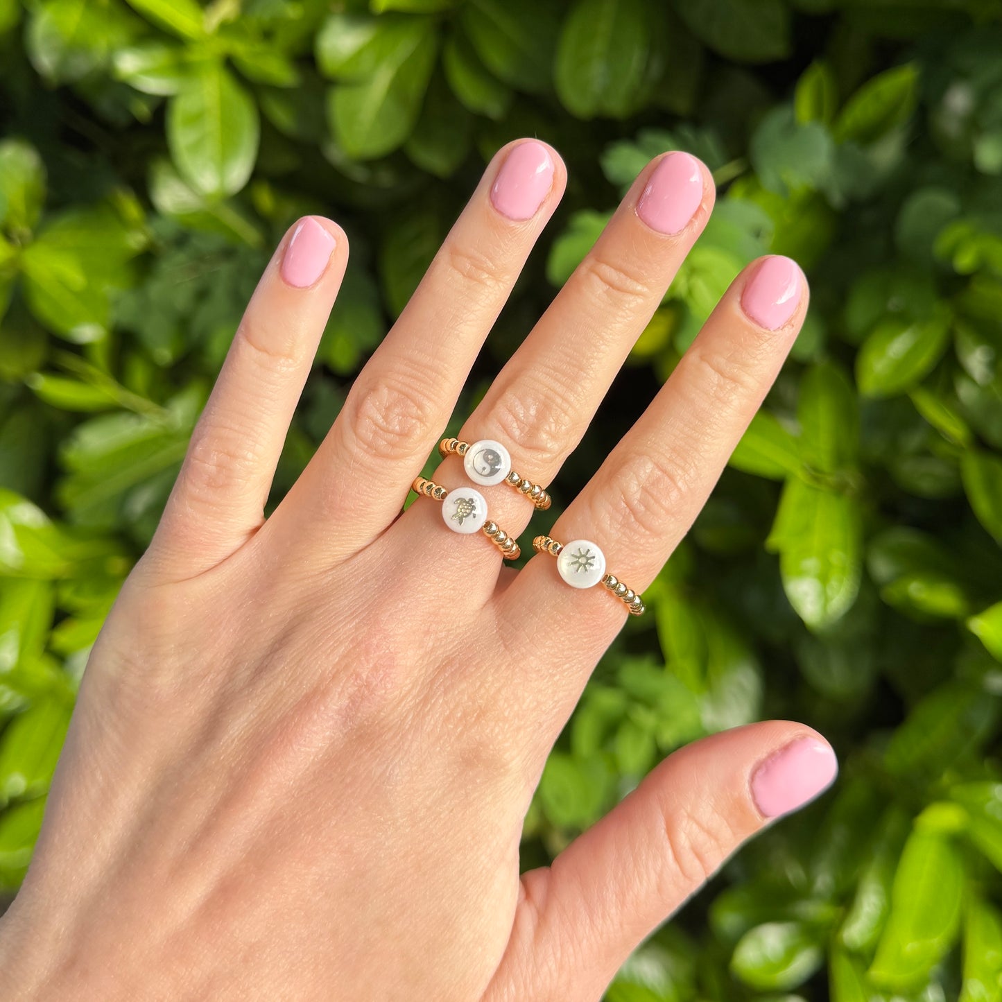Freshwater Pearl Symbol Ring - Positively Beaded