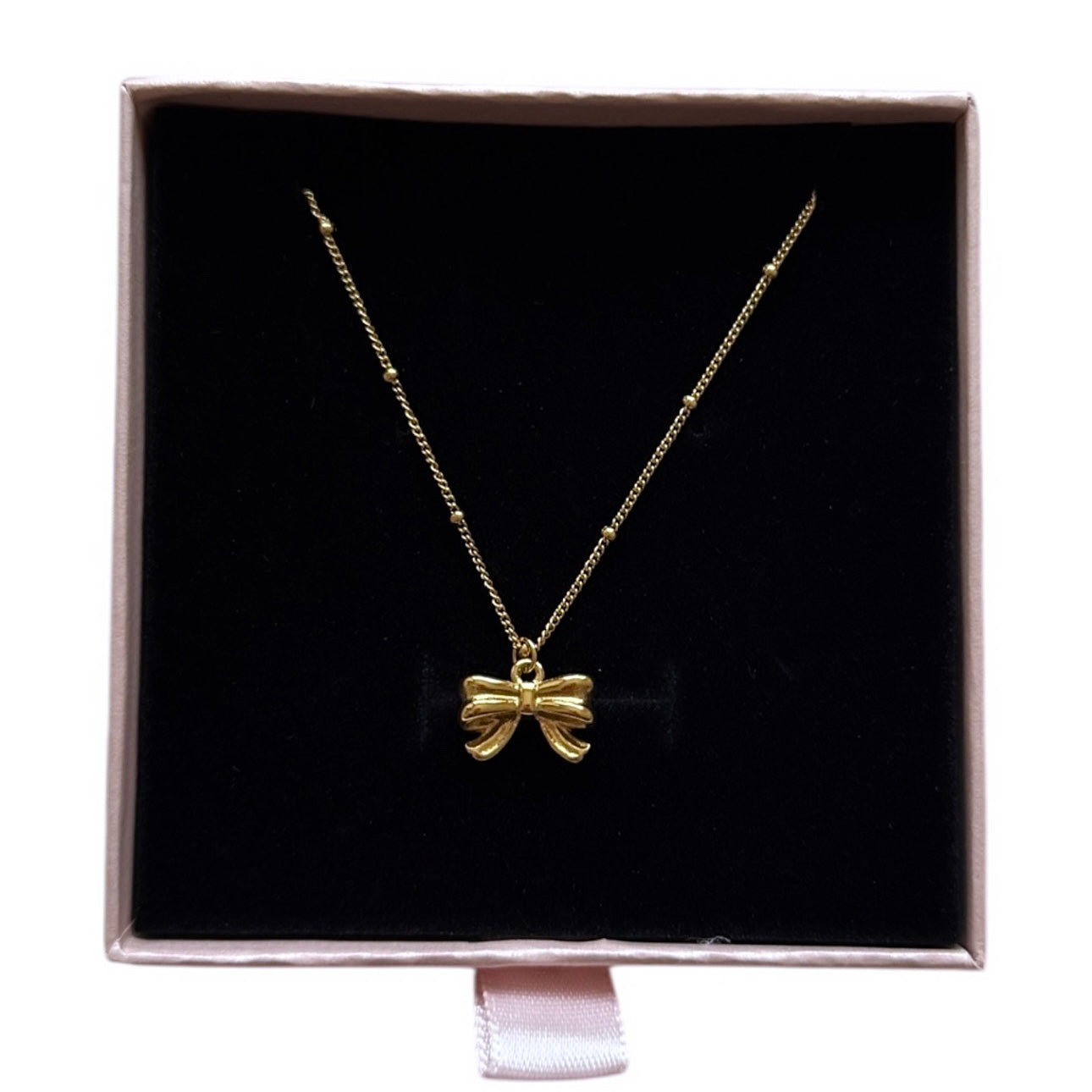The Clara Bead Chain Bow Necklace