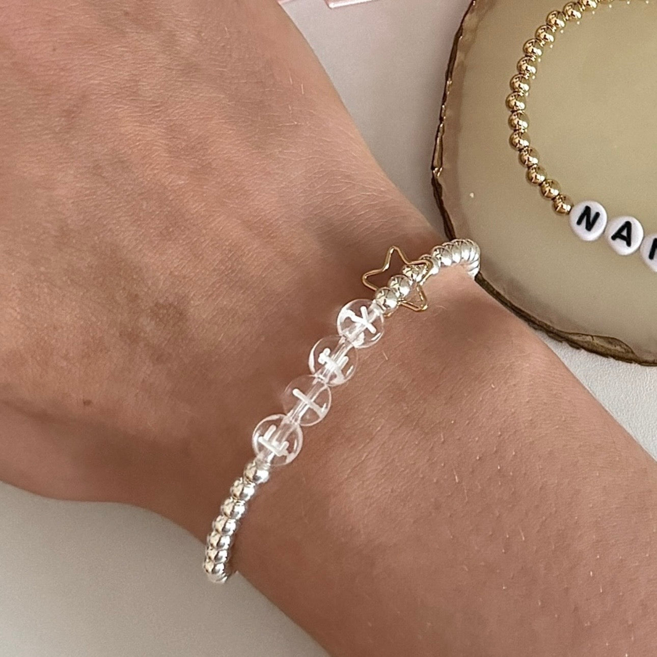 925 Sterling Silver Luxe Personalised Charm Bracelet