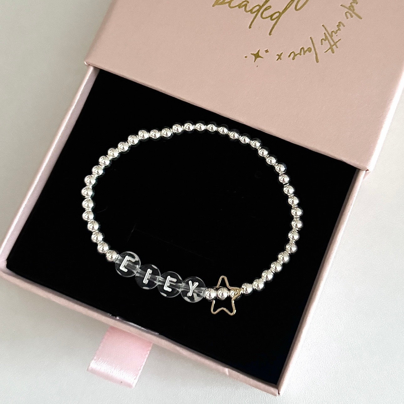 925 Sterling Silver Luxe Personalised Charm Bracelet