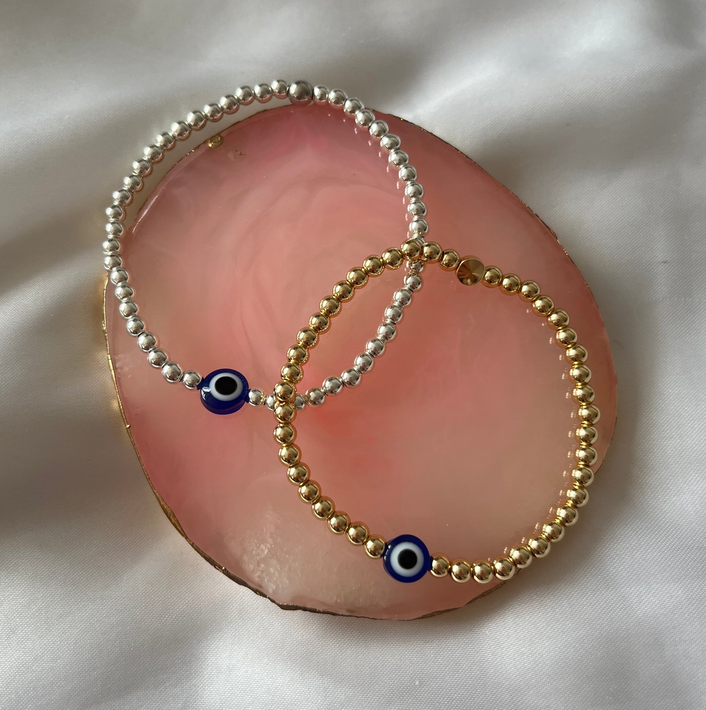 Classic evil eye bracelet - Positively Beaded