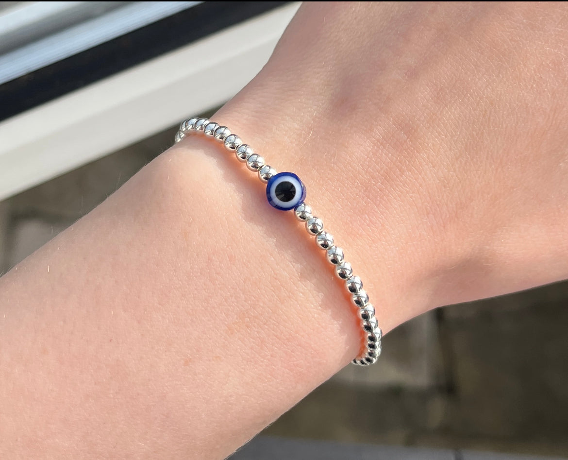 Classic evil eye bracelet - Positively Beaded