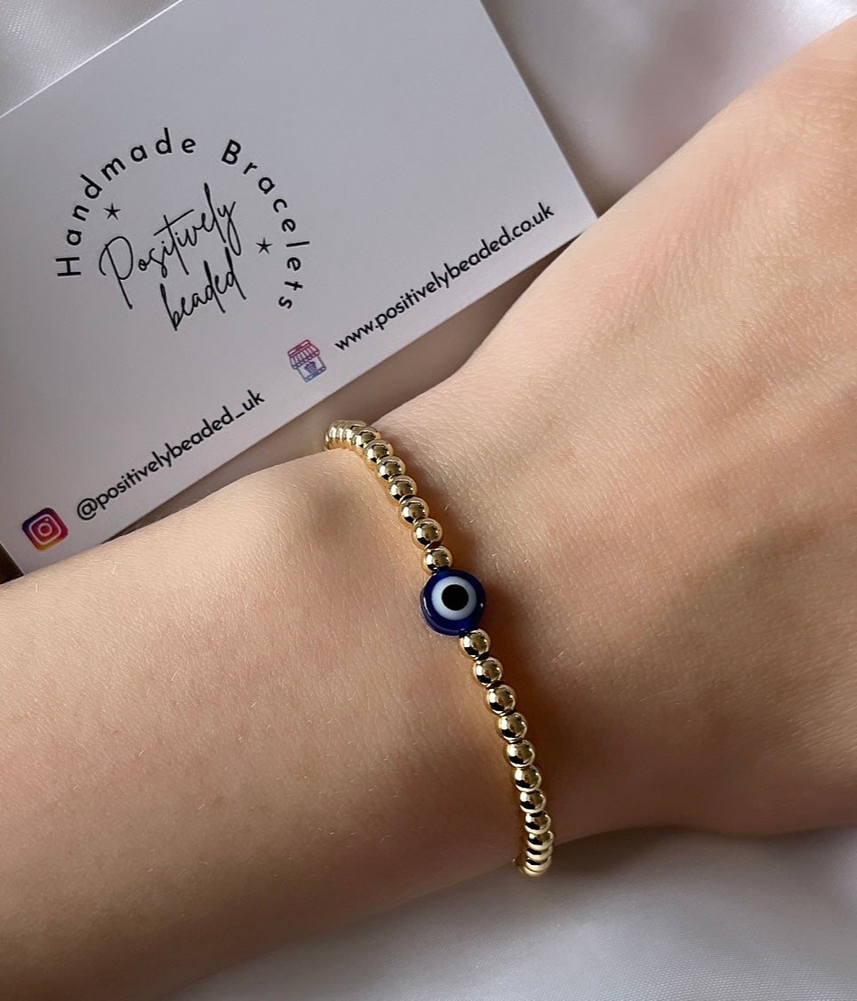 Classic evil eye bracelet - Positively Beaded