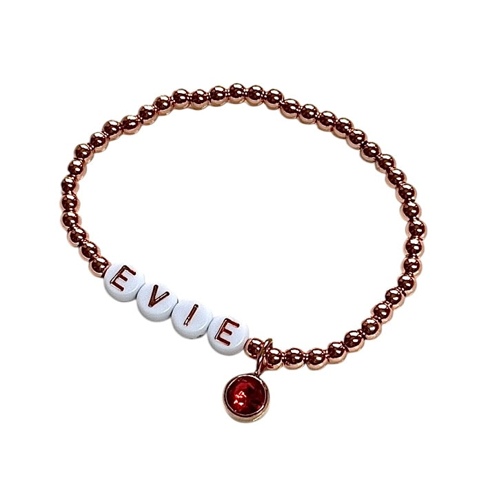 Personalised Classic Birthstone Bracelet - Positively Beaded