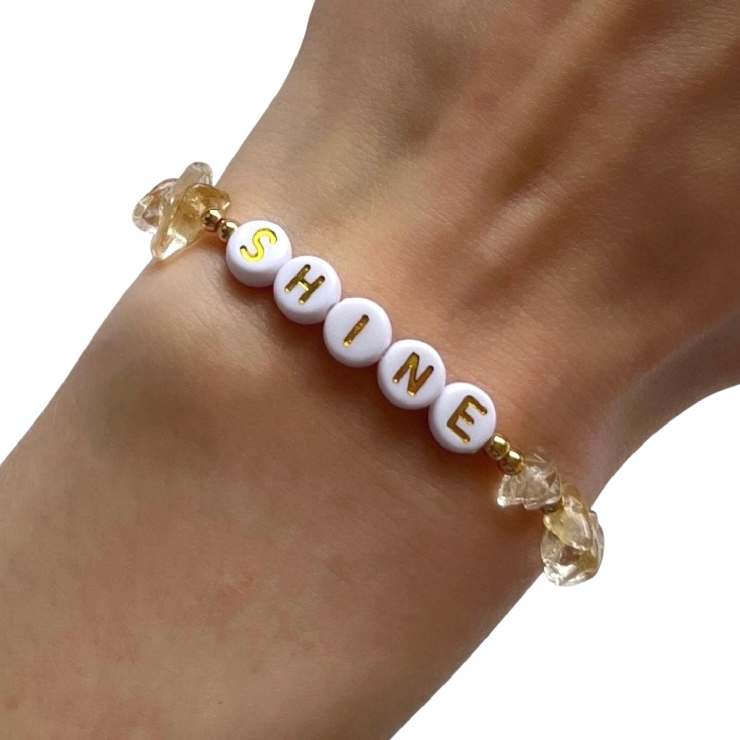 Citrine Personalised Crystal Bracelet