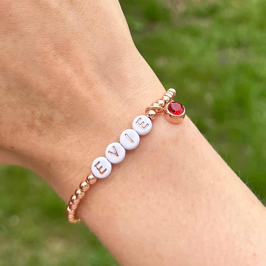 
                      
                        Personalised Classic Birthstone Bracelet - Positively Beaded
                      
                    