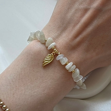 Angel wing crystal memory bracelet