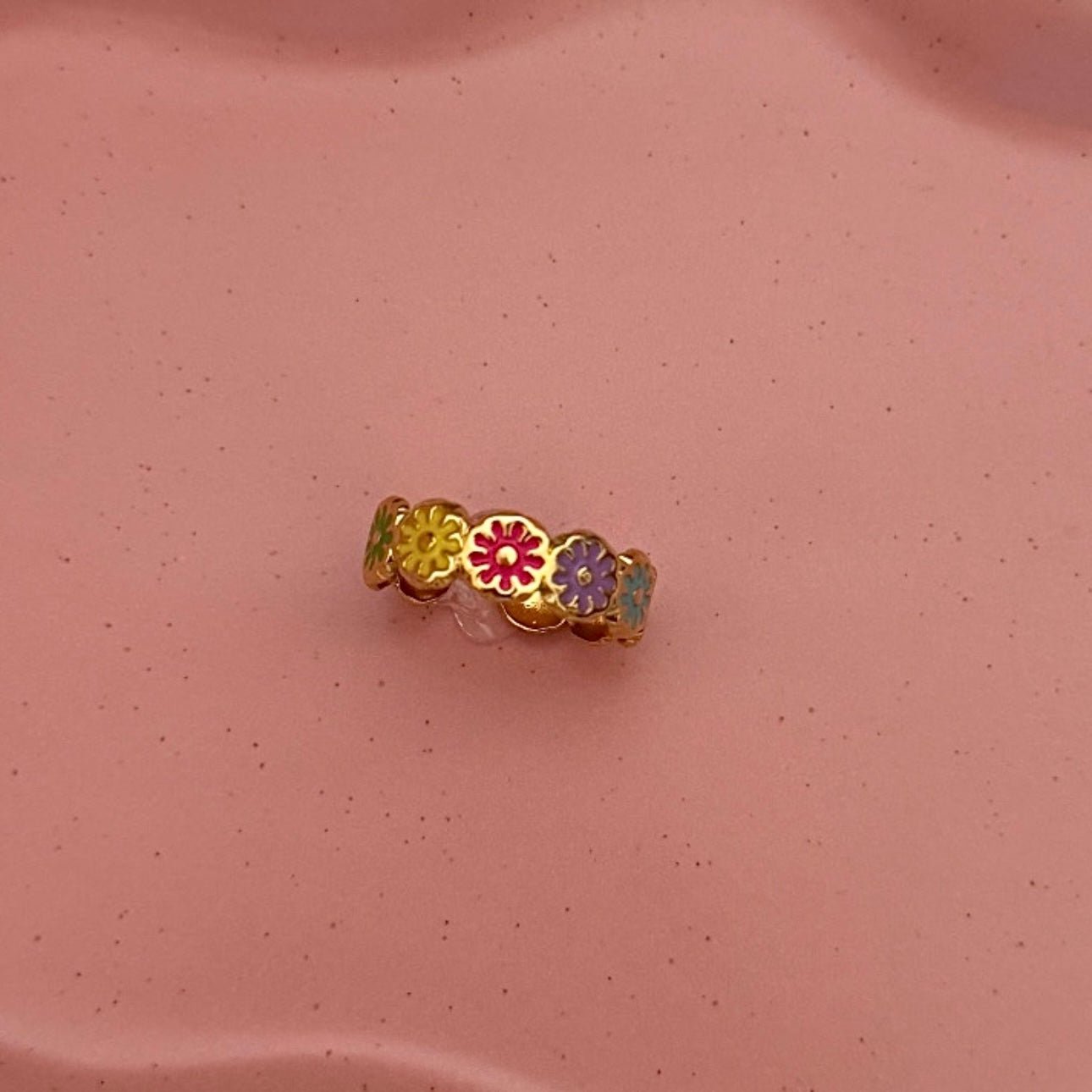 The Chloe Adjustable Flower Ring - Positively Beaded