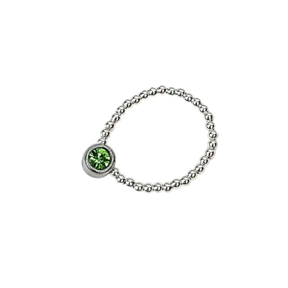 
                      
                        2mm Luxe Birthstone Ring - 925 Sterling Silver - Positively Beaded
                      
                    
