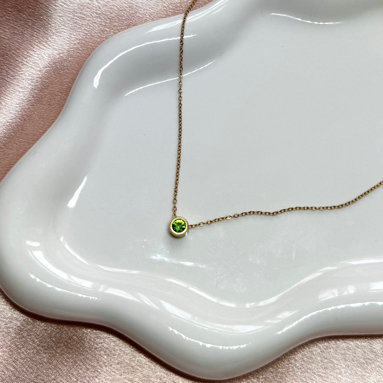 Minimalist Birthstone Necklace - Positively Beaded