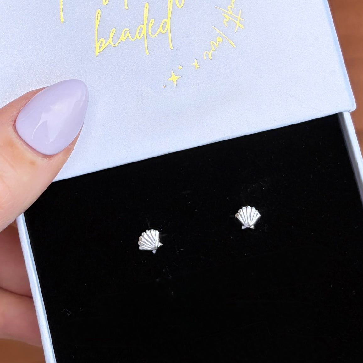 Sterling Silver Shell Studs