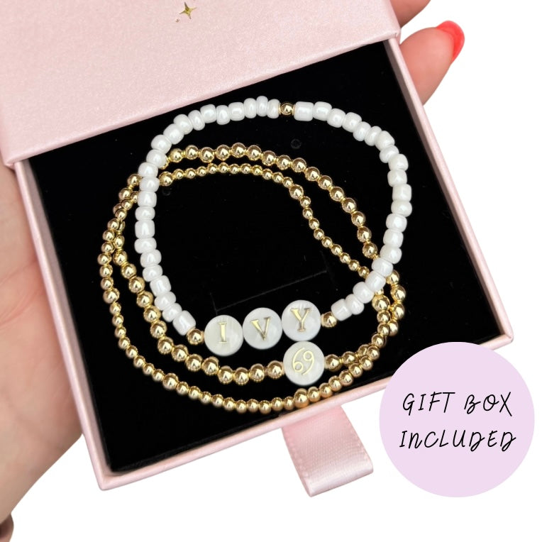 Freshwater Pearl Zodiac Personalised Bracelet Set