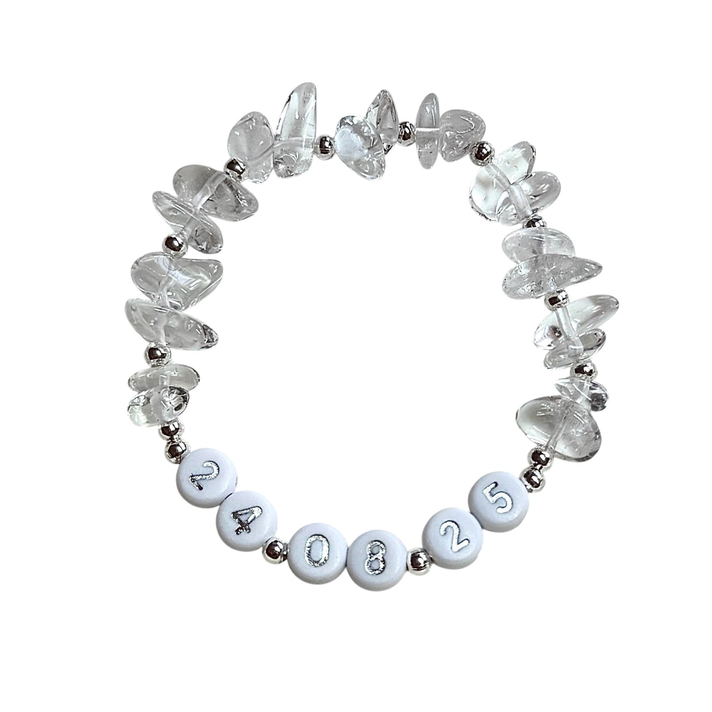 Clear Quartz Personalised Bracelet