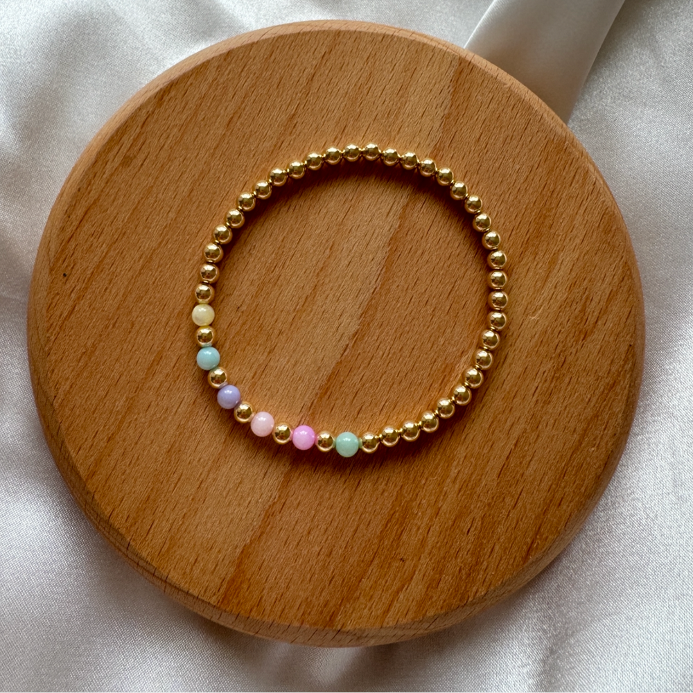 
                      
                        Candy drops stacking bracelet - 14kt gold filled or 925 sterling silver
                      
                    