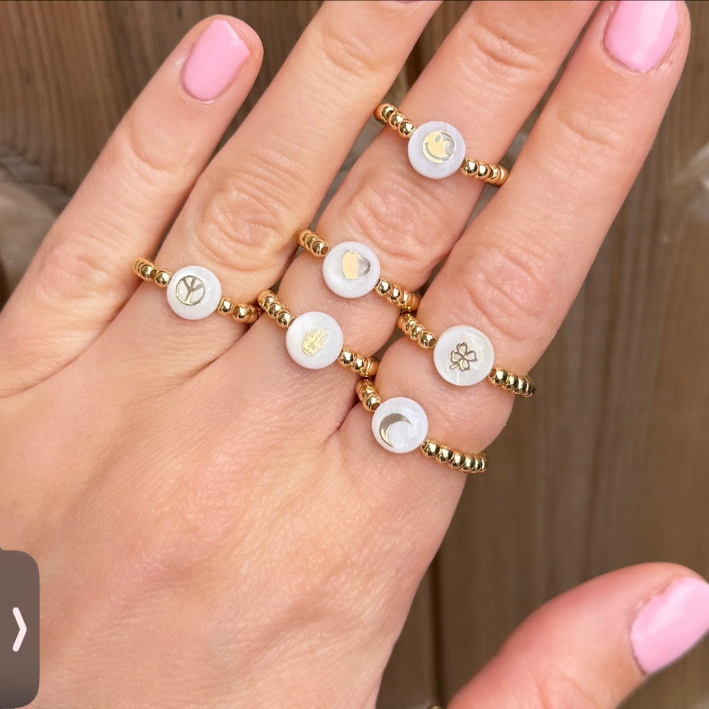 
                      
                        Freshwater Pearl Symbol Ring - Positively Beaded
                      
                    