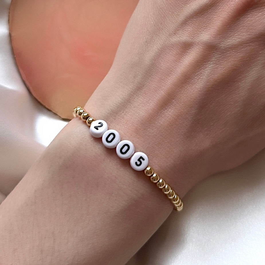 Classic number bracelet - Positively Beaded