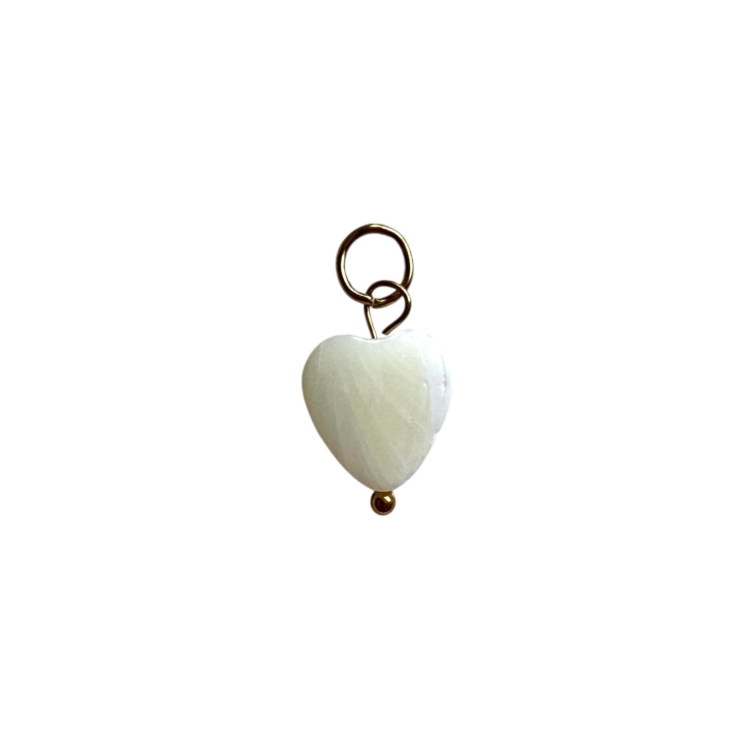 Pearl Heart Drop Charm