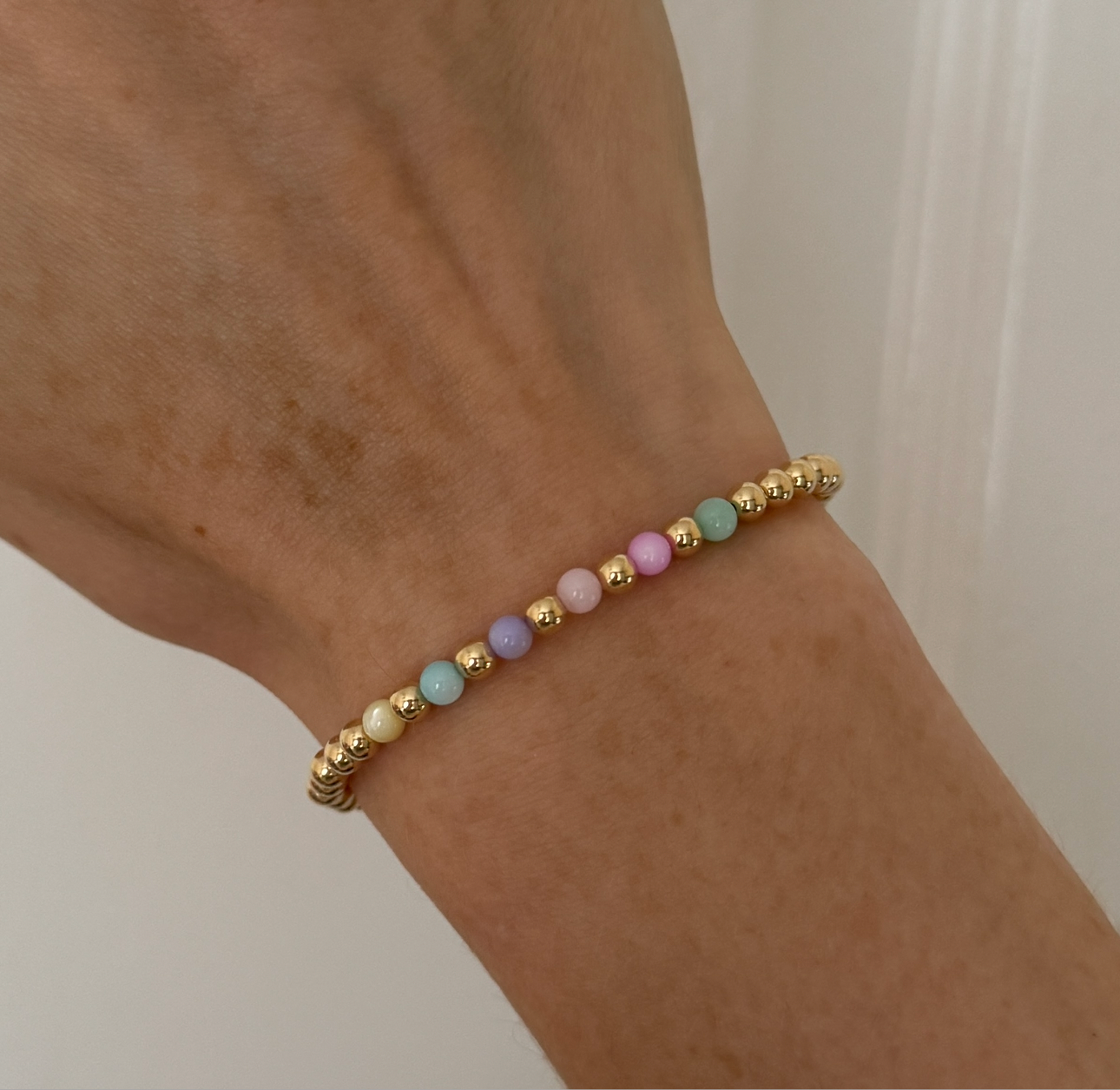 Candy drops stacking bracelet - 14kt gold filled or 925 sterling silver - Positively Beaded