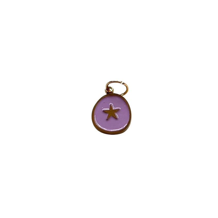Gold and Lilac Star Charm