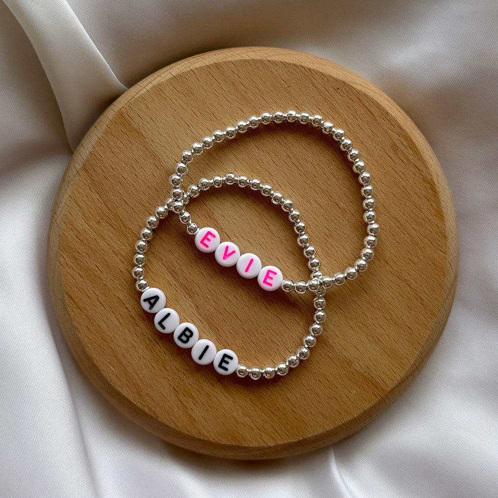 
                      
                        Classic name bracelet - gold, silver, rose gold - Positively Beaded
                      
                    