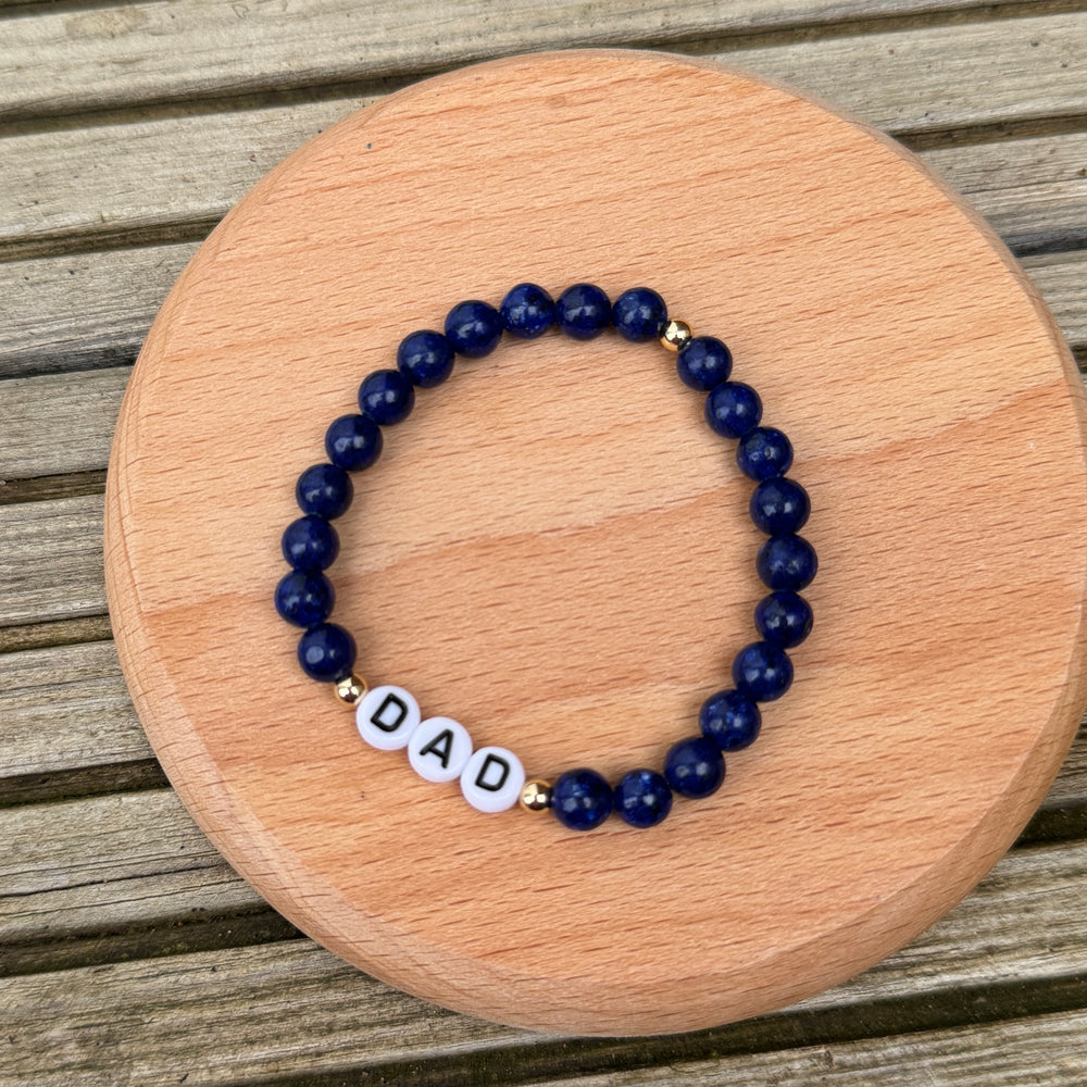 
                      
                        White and black lettered personalised crystal bracelet - Positively Beaded
                      
                    