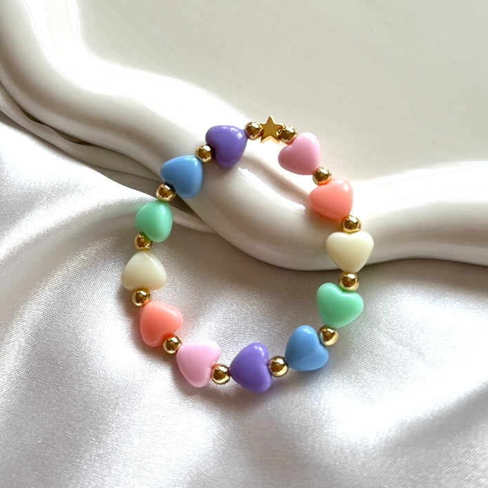 
                      
                        Kids' Pastel Hearts Bracelet - Positively Beaded
                      
                    