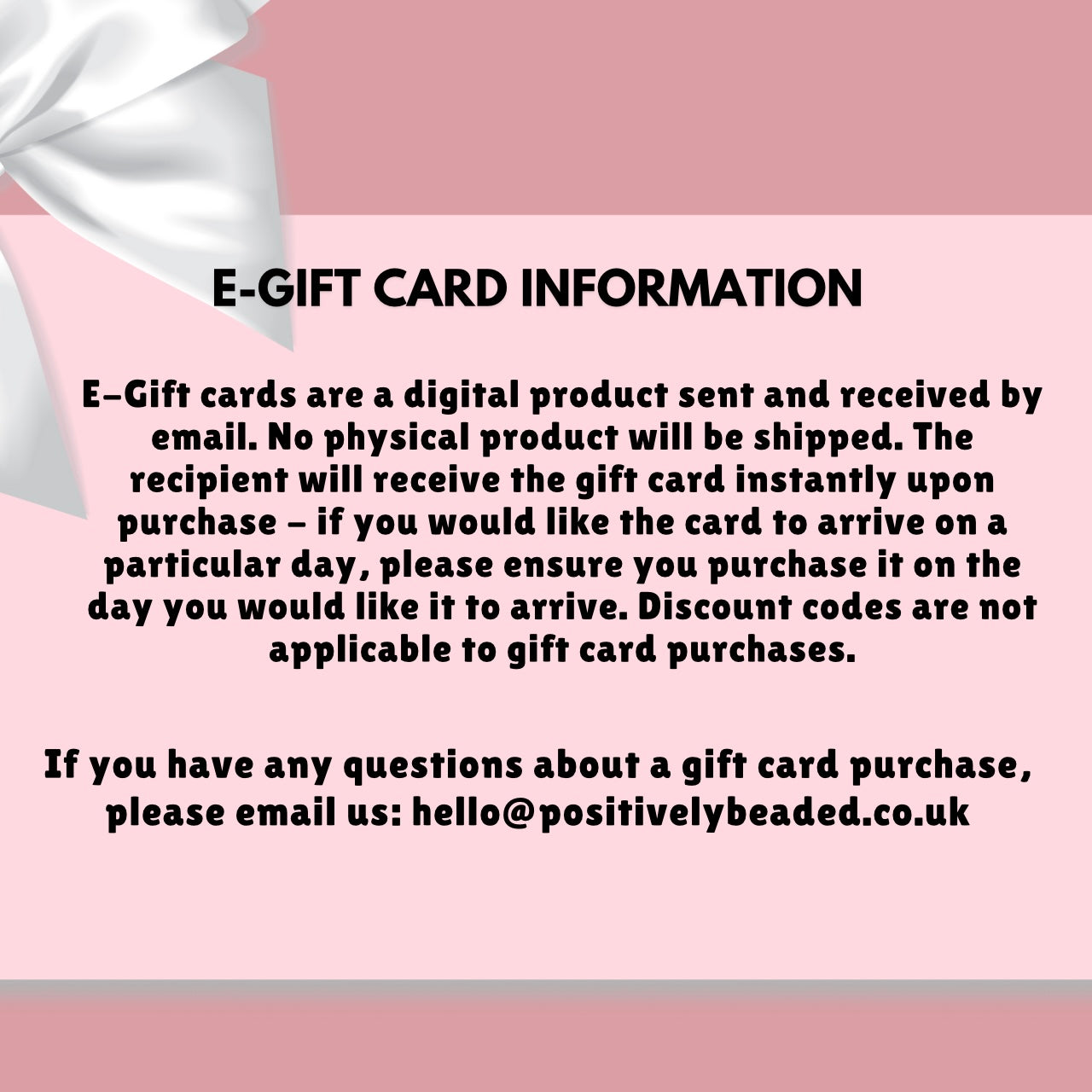 E-Gift Card - Pink Bow