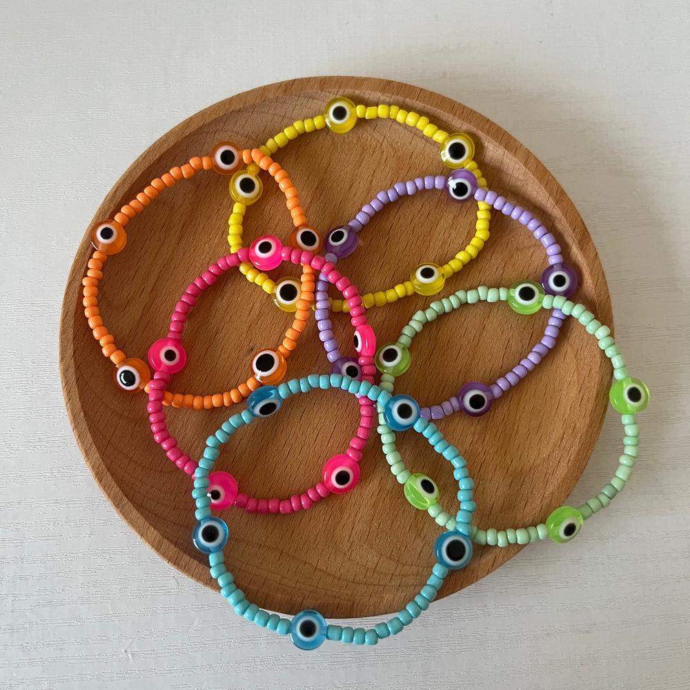 
                      
                        Colour pop evil eye stacking bracelet
                      
                    