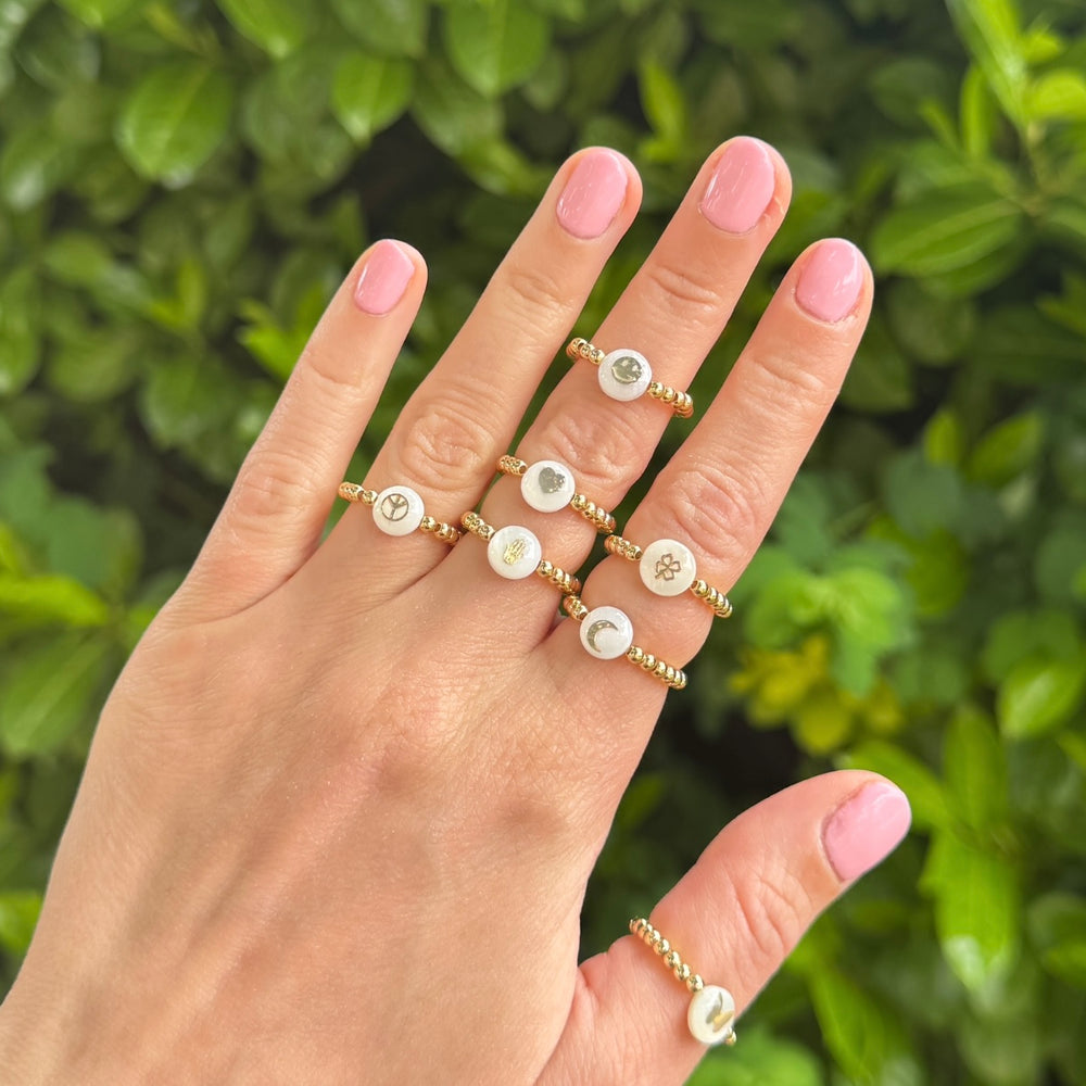 
                      
                        Freshwater Pearl Symbol Ring - Positively Beaded
                      
                    