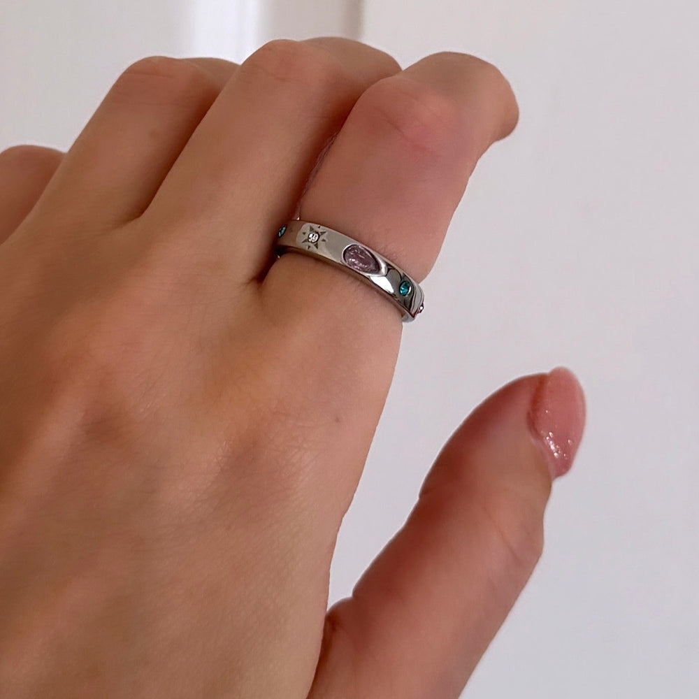 
                      
                        The Ada Geometric Gemstone Ring - Positively Beaded
                      
                    