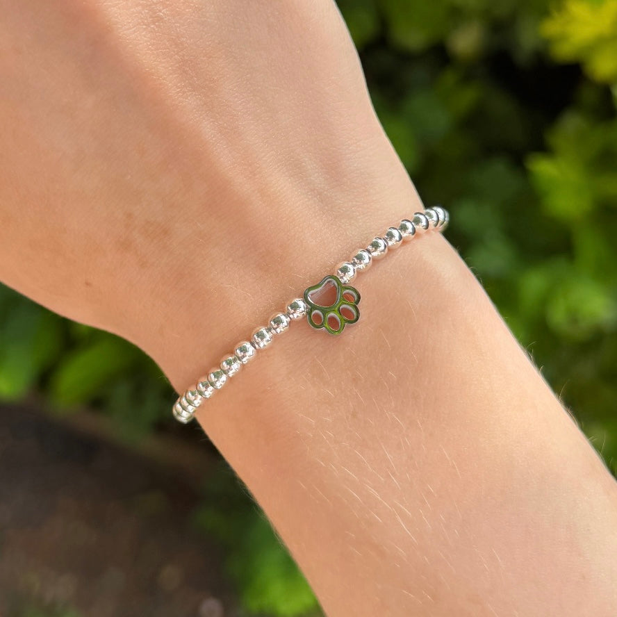 
                      
                        Paw Print Bead Bracelet - Positively Beaded
                      
                    