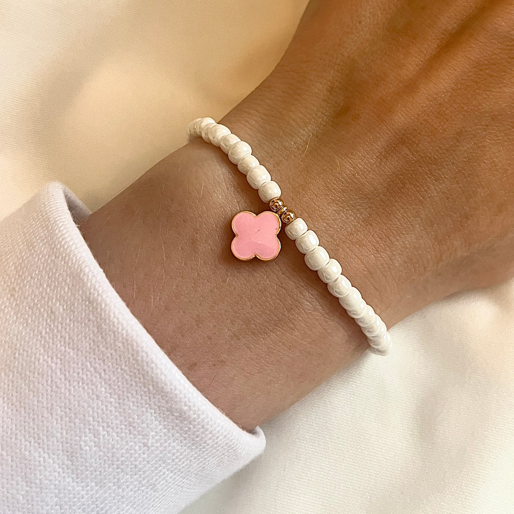 
                      
                        Clover charm bracelet - pink
                      
                    