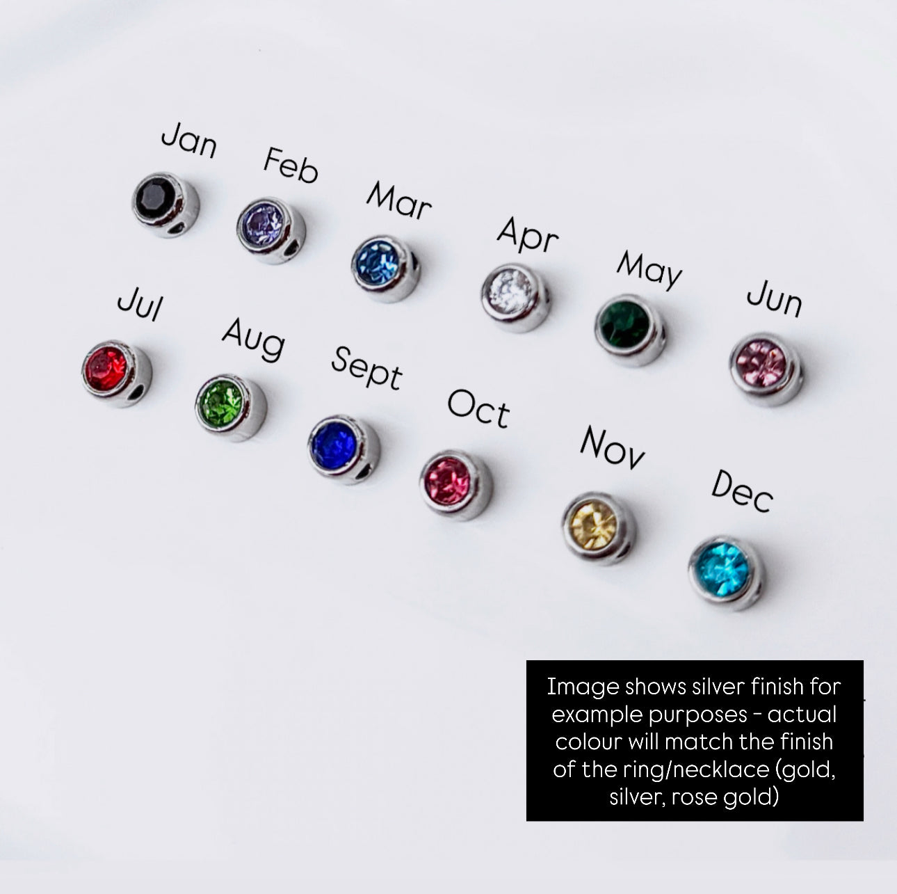 2mm Luxe Birthstone Ring - Rose Gold Filled - Positively Beaded