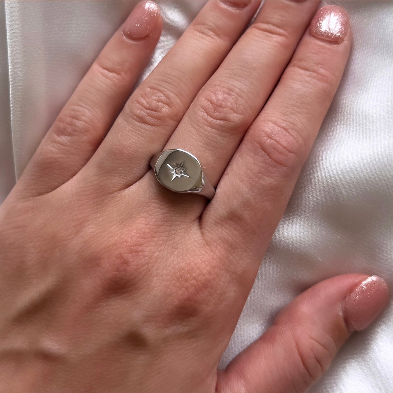 The Celeste Star Signet Ring - Positively Beaded