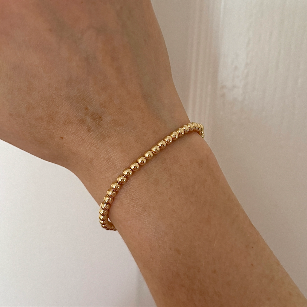 
                      
                        Simple gold filled bracelet - 4mm - Positively Beaded
                      
                    