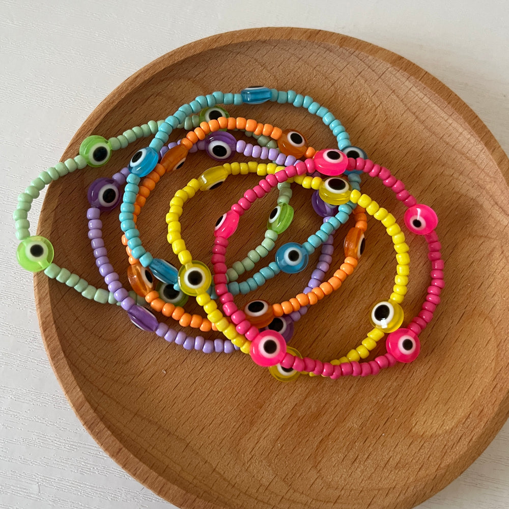 
                      
                        Colour pop evil eye stacking bracelet
                      
                    