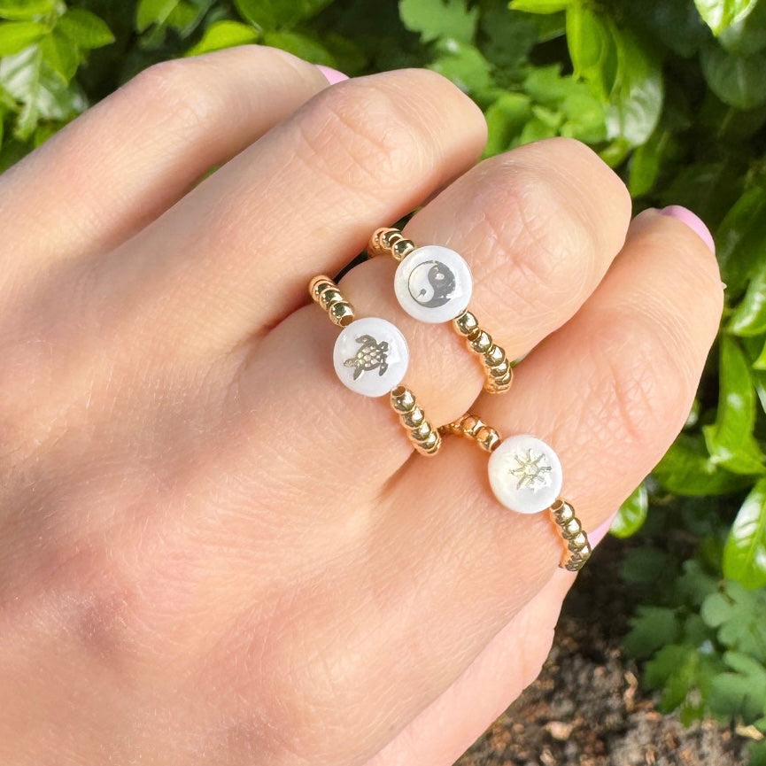 
                      
                        Freshwater Pearl Symbol Ring - Positively Beaded
                      
                    