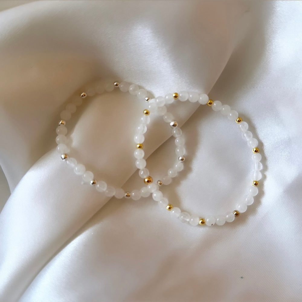 
                      
                        White jade stacking bracelet
                      
                    