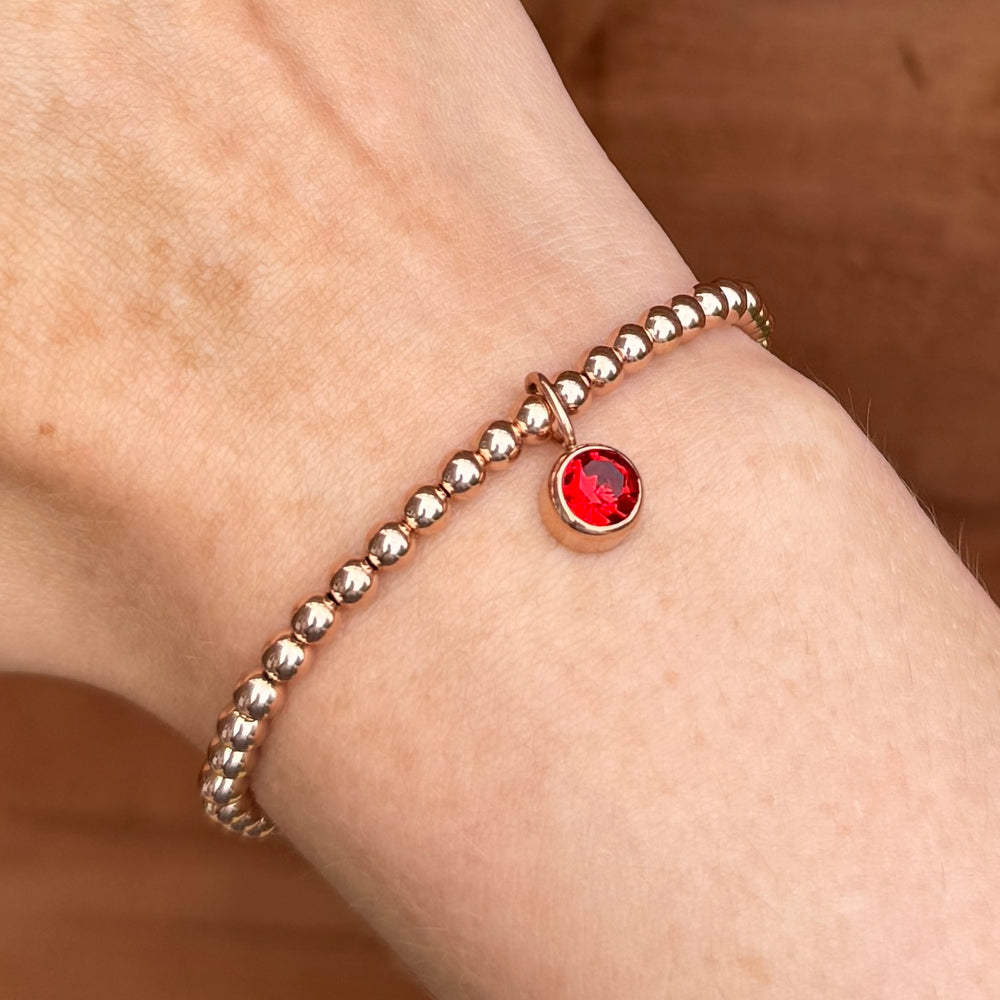 
                      
                        Luxe Classic Birthstone Bracelet - Rose Gold Filled - Positively Beaded
                      
                    