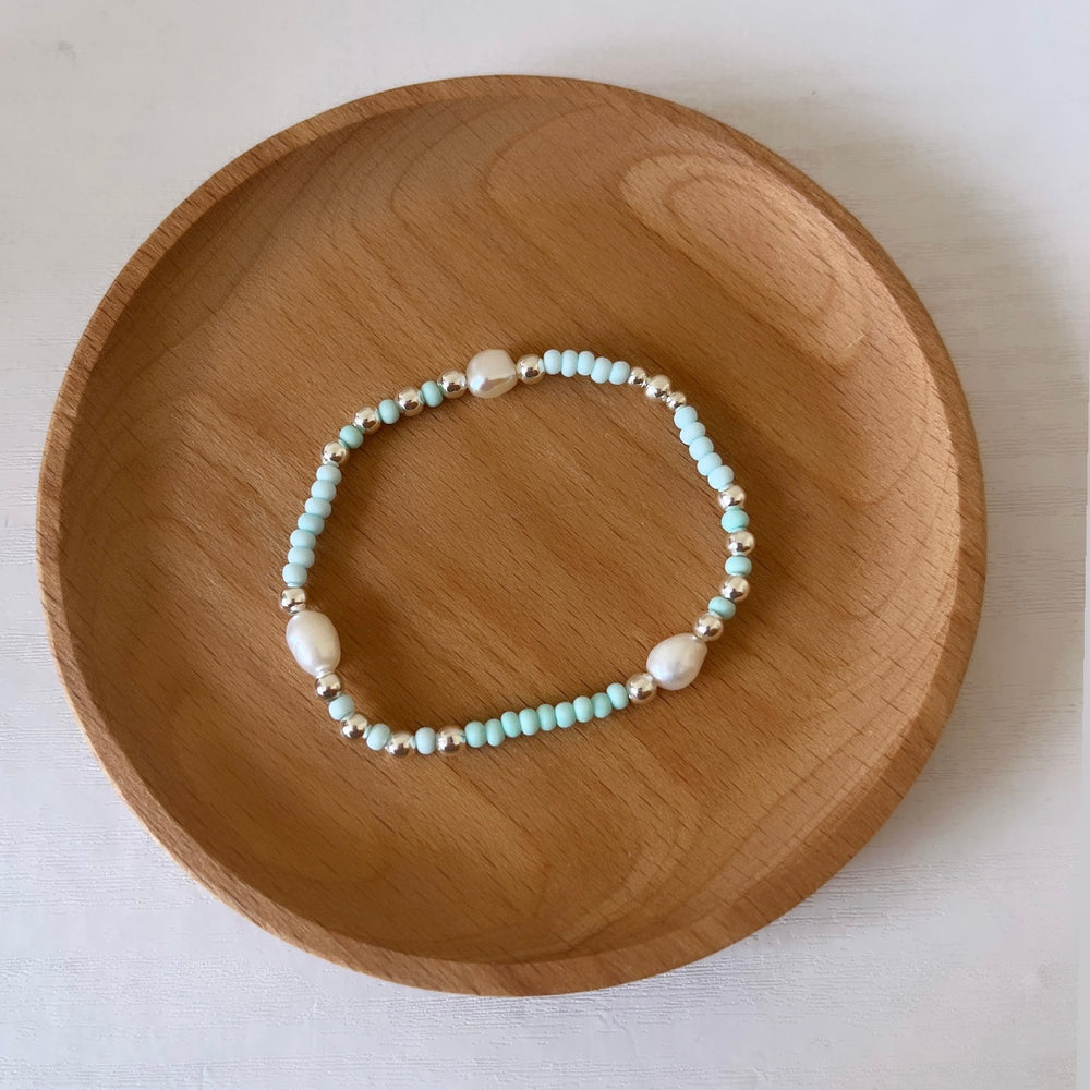 
                      
                        Pastel pearl beaded bracelet
                      
                    