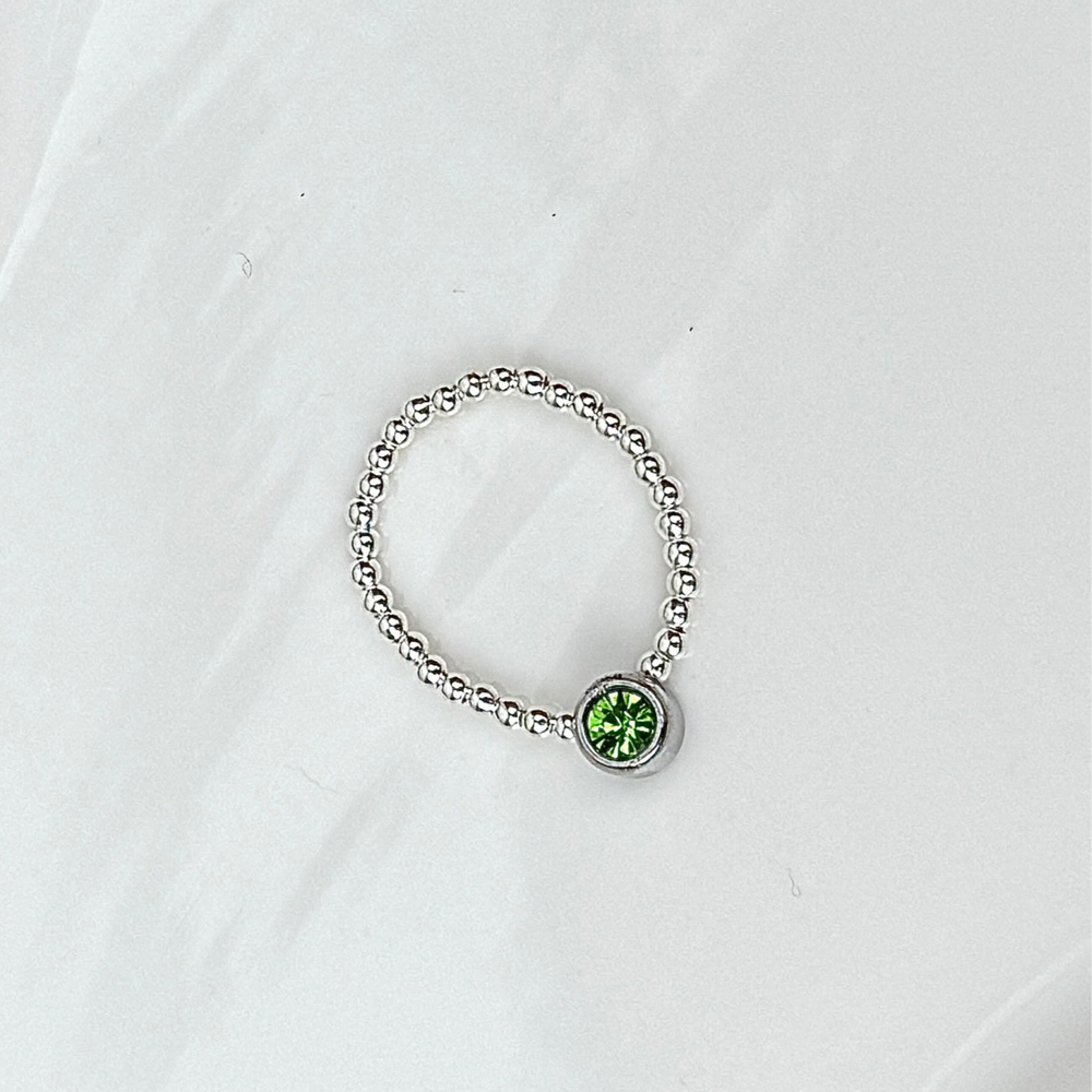 
                      
                        2mm Luxe Birthstone Ring - 925 Sterling Silver
                      
                    