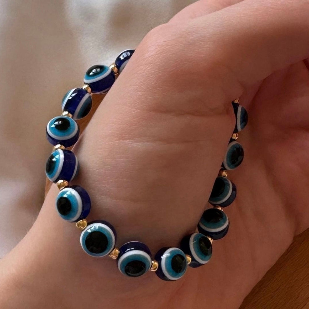 Chunky Evil Eye Bead Bracelet