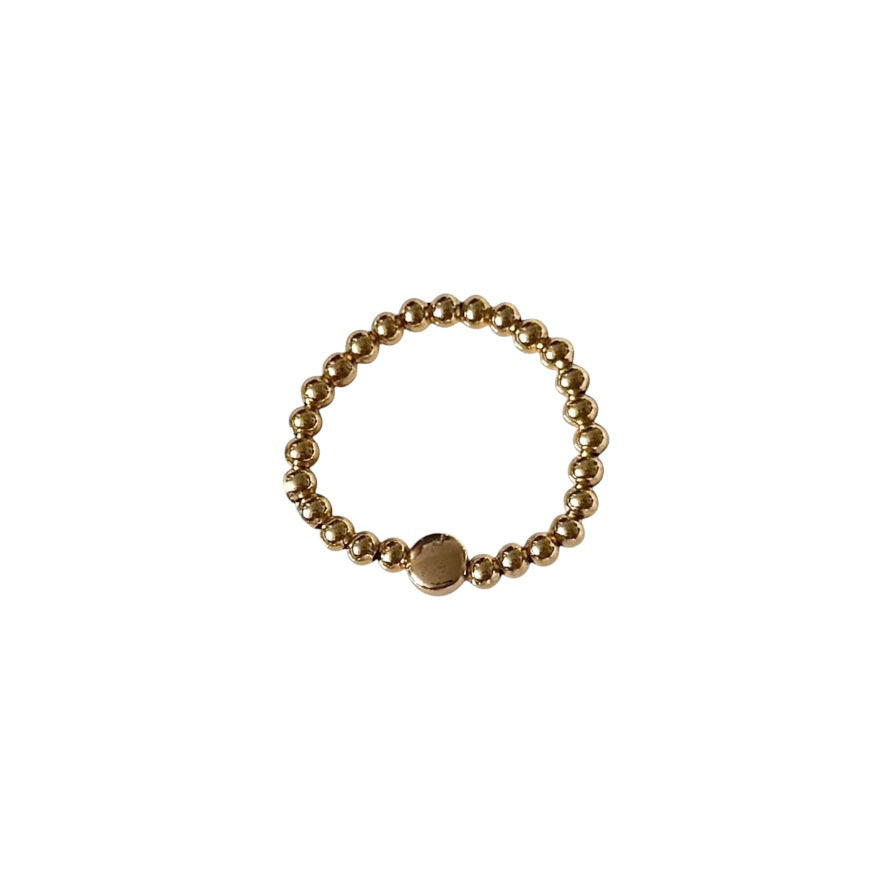 Minimalist Golden Disc Ring