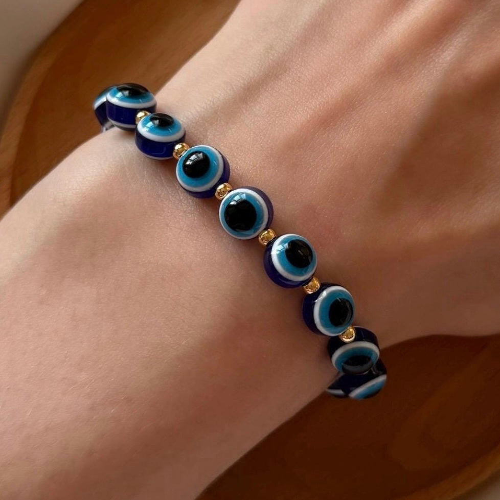 Chunky Evil Eye Bead Bracelet