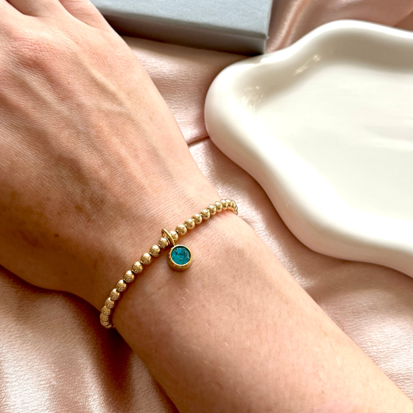 Luxe Classic Birthstone Bracelet - 14kt Gold Filled - Positively Beaded