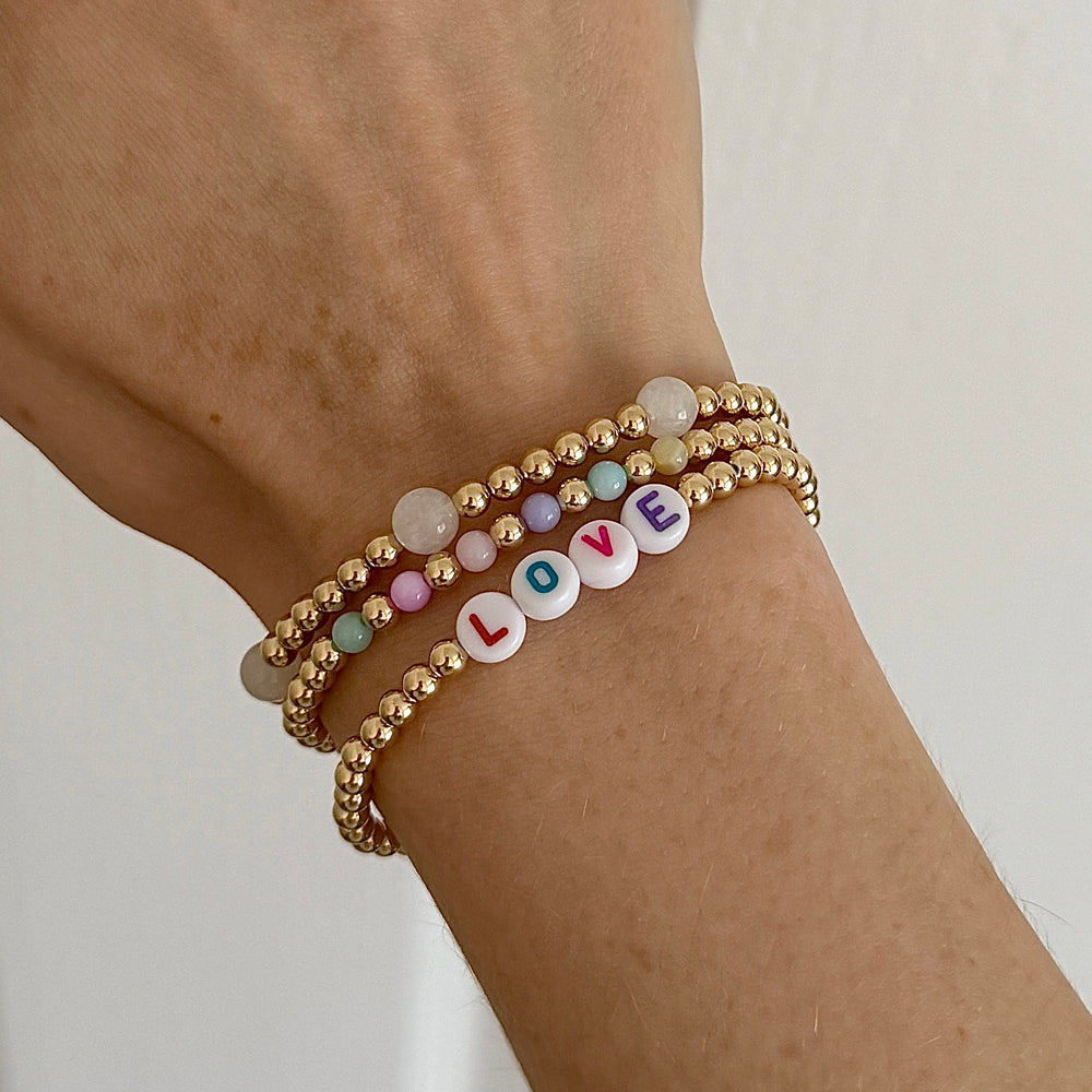 
                      
                        Candy drops stacking bracelet - 14kt gold filled or 925 sterling silver
                      
                    