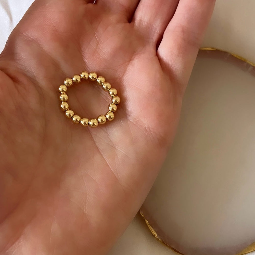 Chunky gold plated ring - Positively Beaded