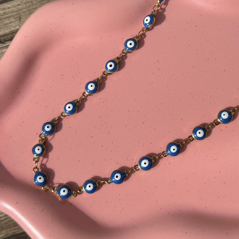 Mini Eye Chain Necklace - Positively Beaded