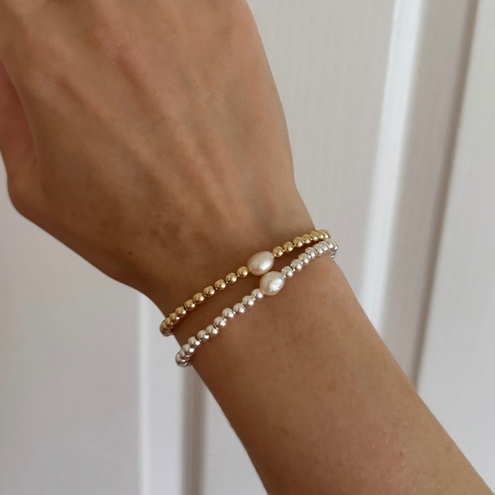 Freshwater pearl gold filled bracelet