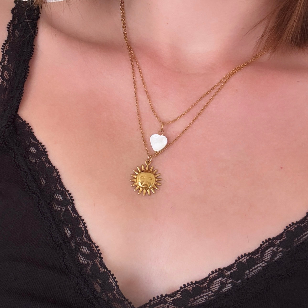 The Ava Pearl Symbol Necklace - Positively Beaded
